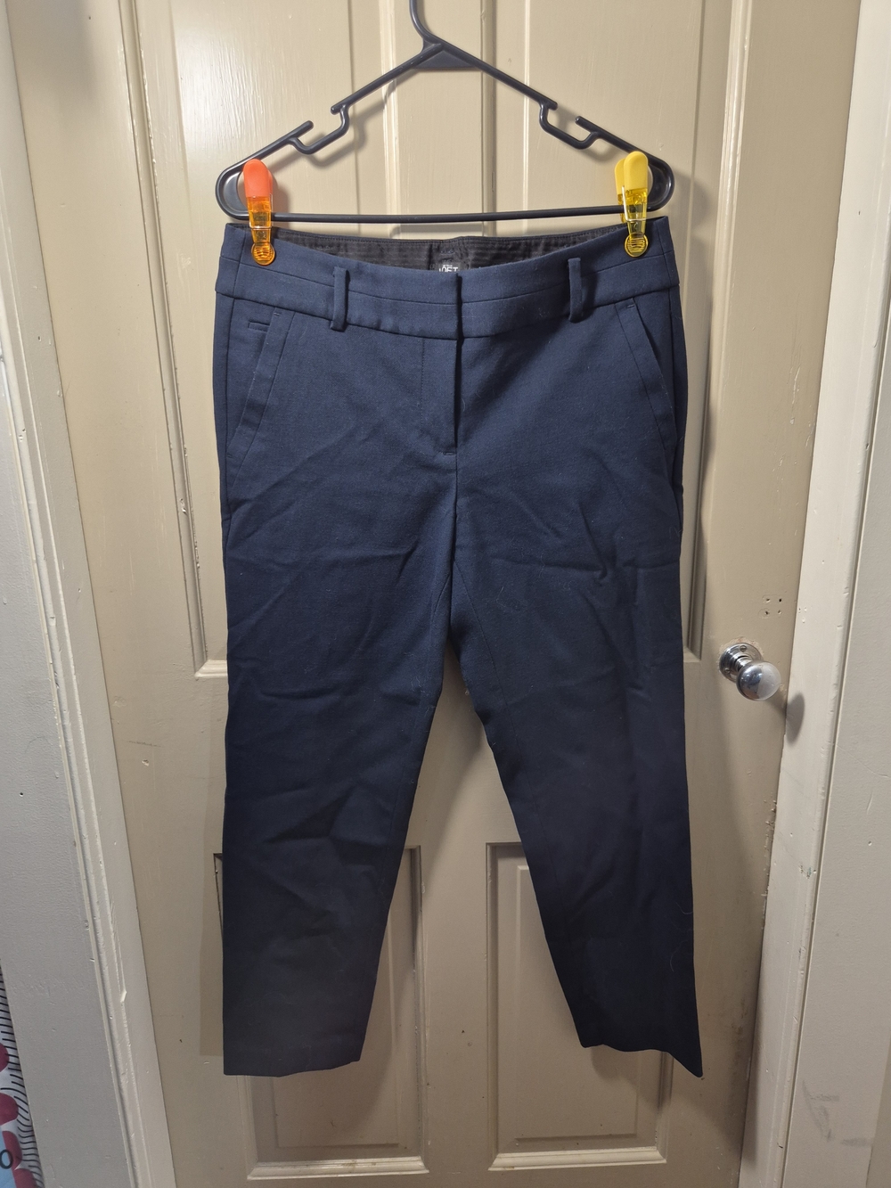 Ann Taylor Women's Navy Dress Pants - Tailored Front Slant Pockets